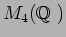 $M_4(\mbox{${\Bbb Q}$ })$