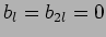 $b_l=b_{2l}=0$