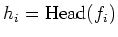 $h_i=\operatorname{Head}(f_i)$