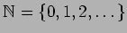 $\Bbb N=\{0,1,2,\dots\}$