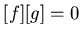 $[f][g]=0$