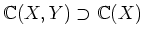 ${\Bbb C}(X,Y)\supset {\Bbb C}(X)$