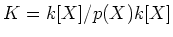 $ K=k[X]/p(X)k[X]$