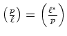 $ {\left(\frac{p}{\ell}\right)}={\left(\frac{\ell^*}{p}\right)} $