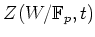 $\displaystyle Z(W/{\mathbb{F}}_p,t)$