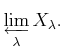 $\displaystyle \varprojlim_\lambda X_\lambda.
$