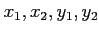 $ x_1,x_2,y_1,y_2$