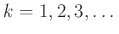 $ k=1,2,3,\dots$