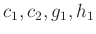 $ c_1,c_2,g_1,h_1$