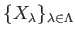 $ \{X_\lambda\}_{\lambda \in \Lambda}$