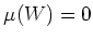 $ \mu(W)=0$